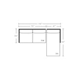FLOOR MODEL - Derby Sectional - Left-hand facing chaise FURNITURE - floor model Rowe Furniture