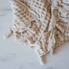 Oatmeal Tassel Waffle Blanket - Rug & Weave