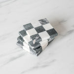 Checkered Coaster Set - Square - Rug & Weave