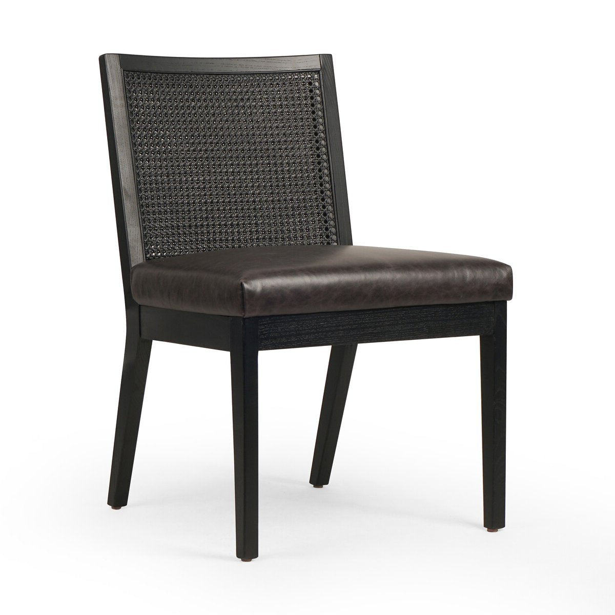 DISCONTINUED - Antonia Armless Dining Chair - Brushed Ebony / Sonoma Black NA SKU - not for online Four Hands