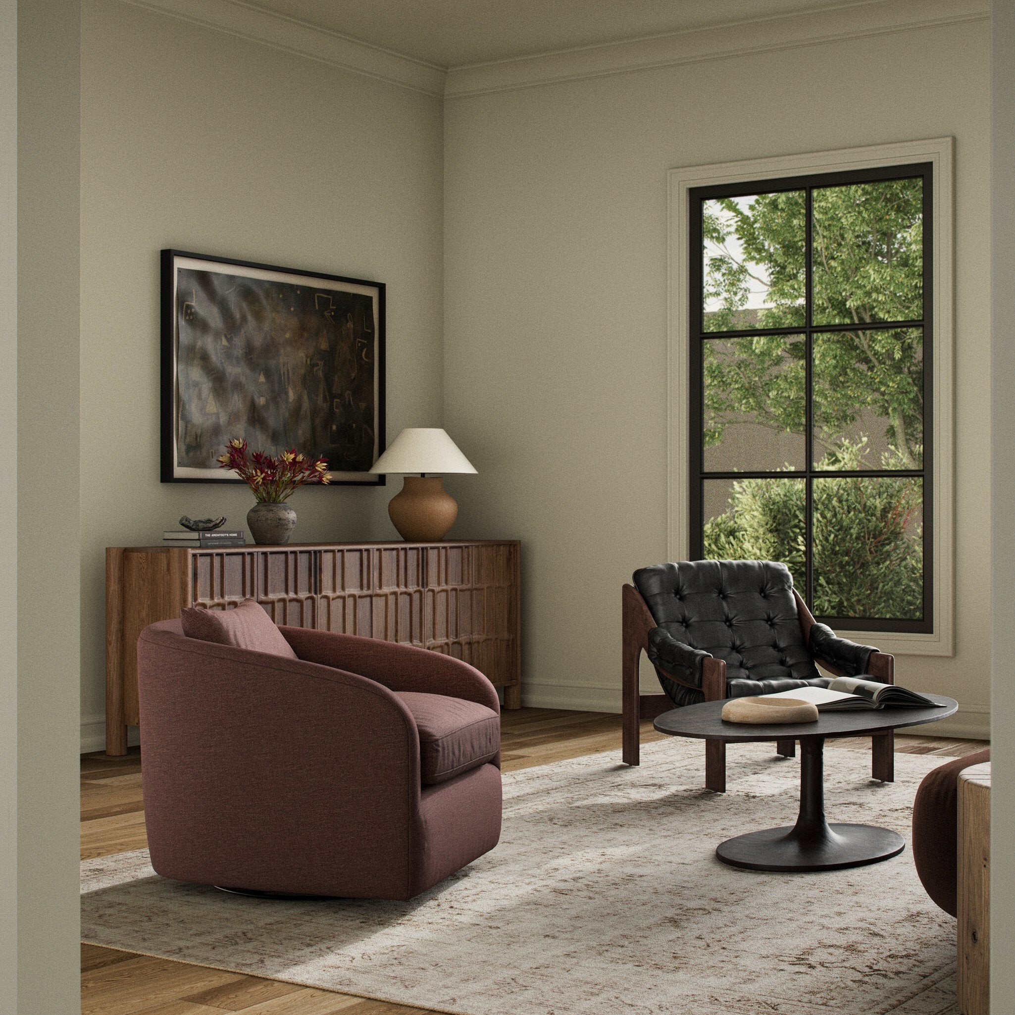 Topanga Swivel Chair FURNITURE - chairs Four Hands