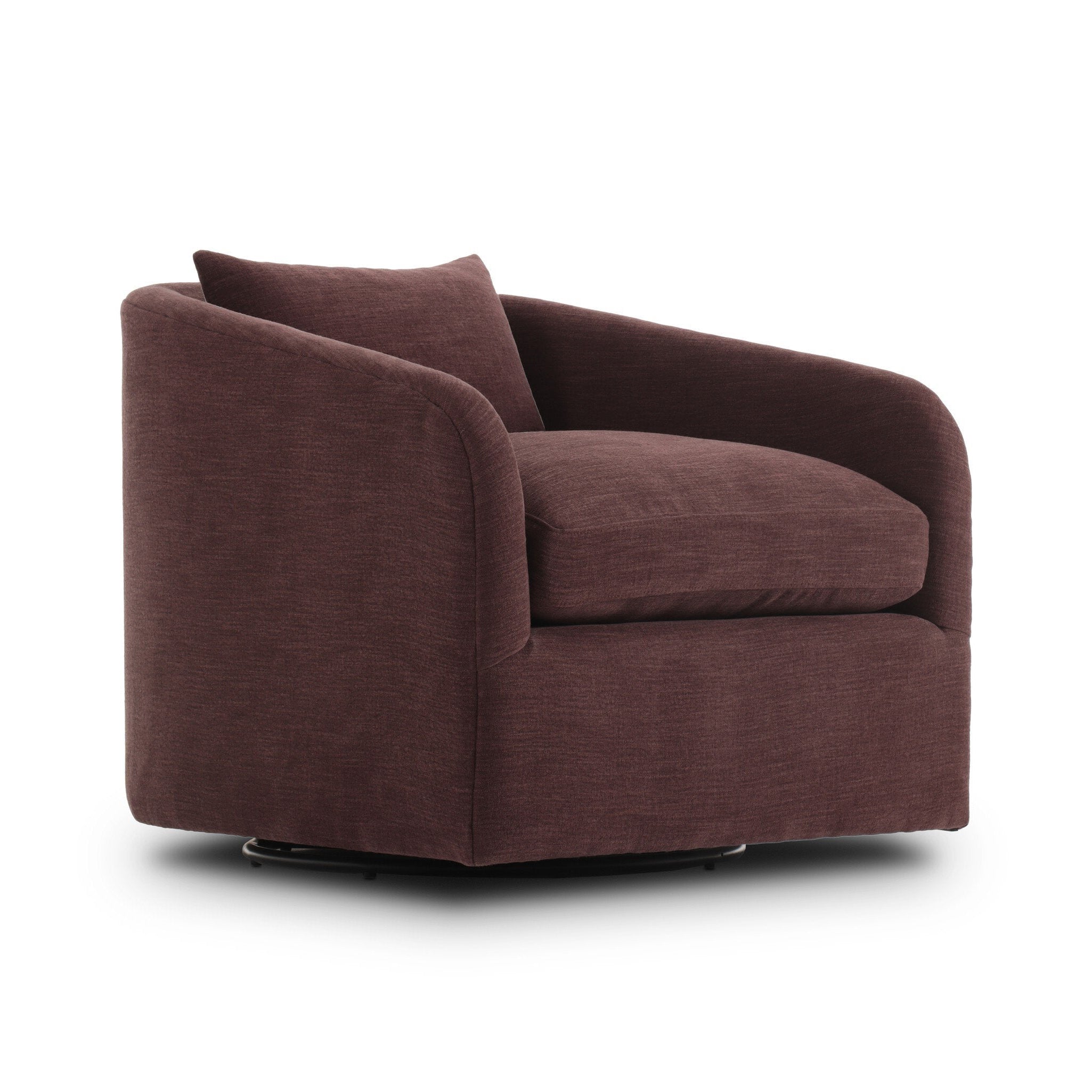 Topanga Swivel Chair FURNITURE - chairs Four Hands Laughlin Plum