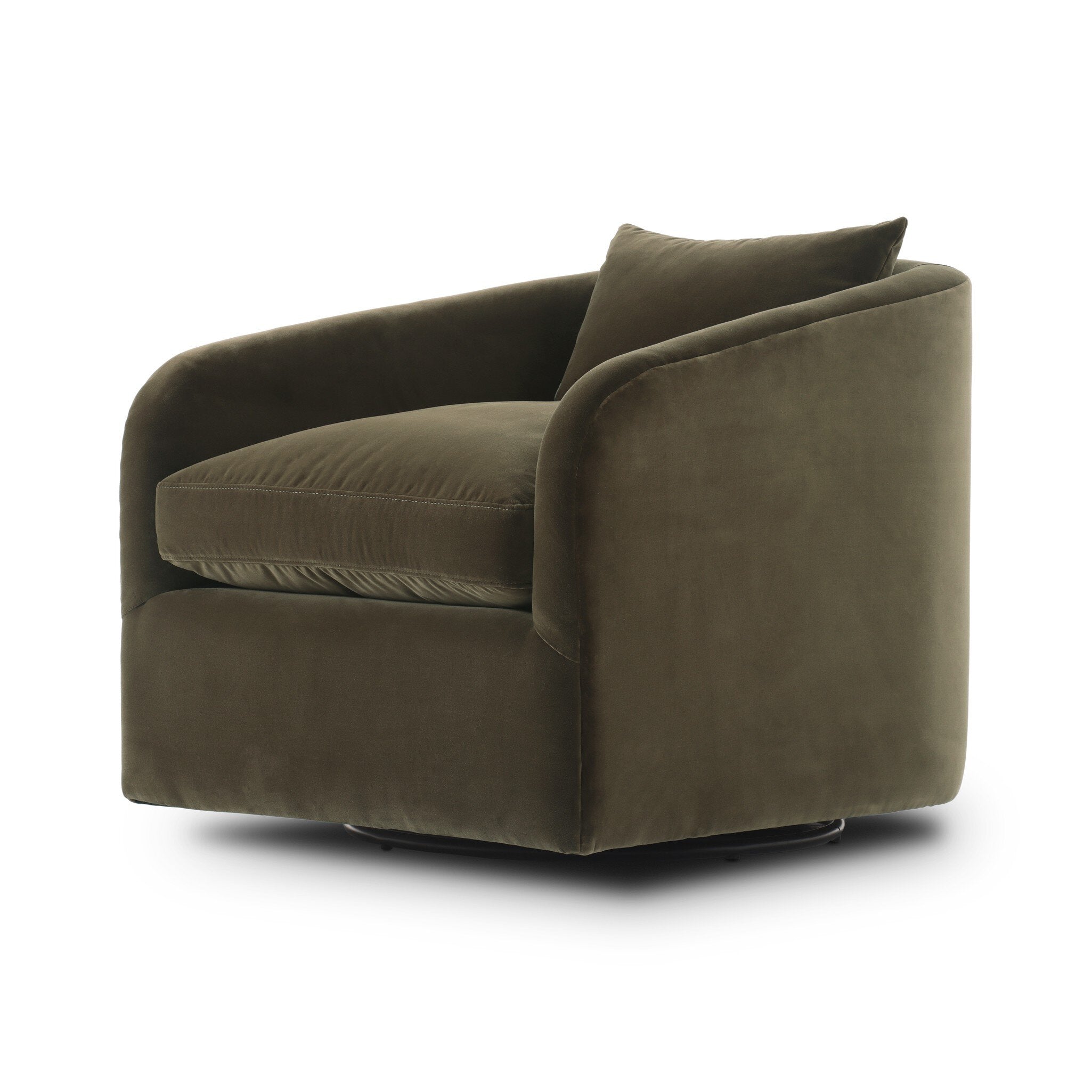 Topanga Swivel Chair FURNITURE - chairs Four Hands Surrey Olive