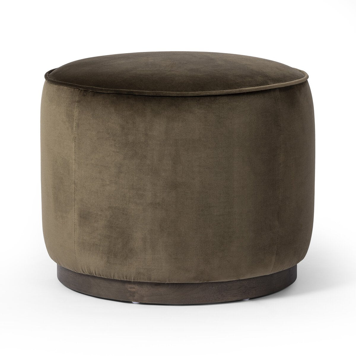IN STORE - Samson Round Ottoman - Surrey Olive FURNITURE - in store Four Hands