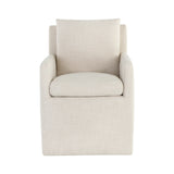 Glenris Wheeled Dining Armchair FURNITURE - dining chair Sunpan
