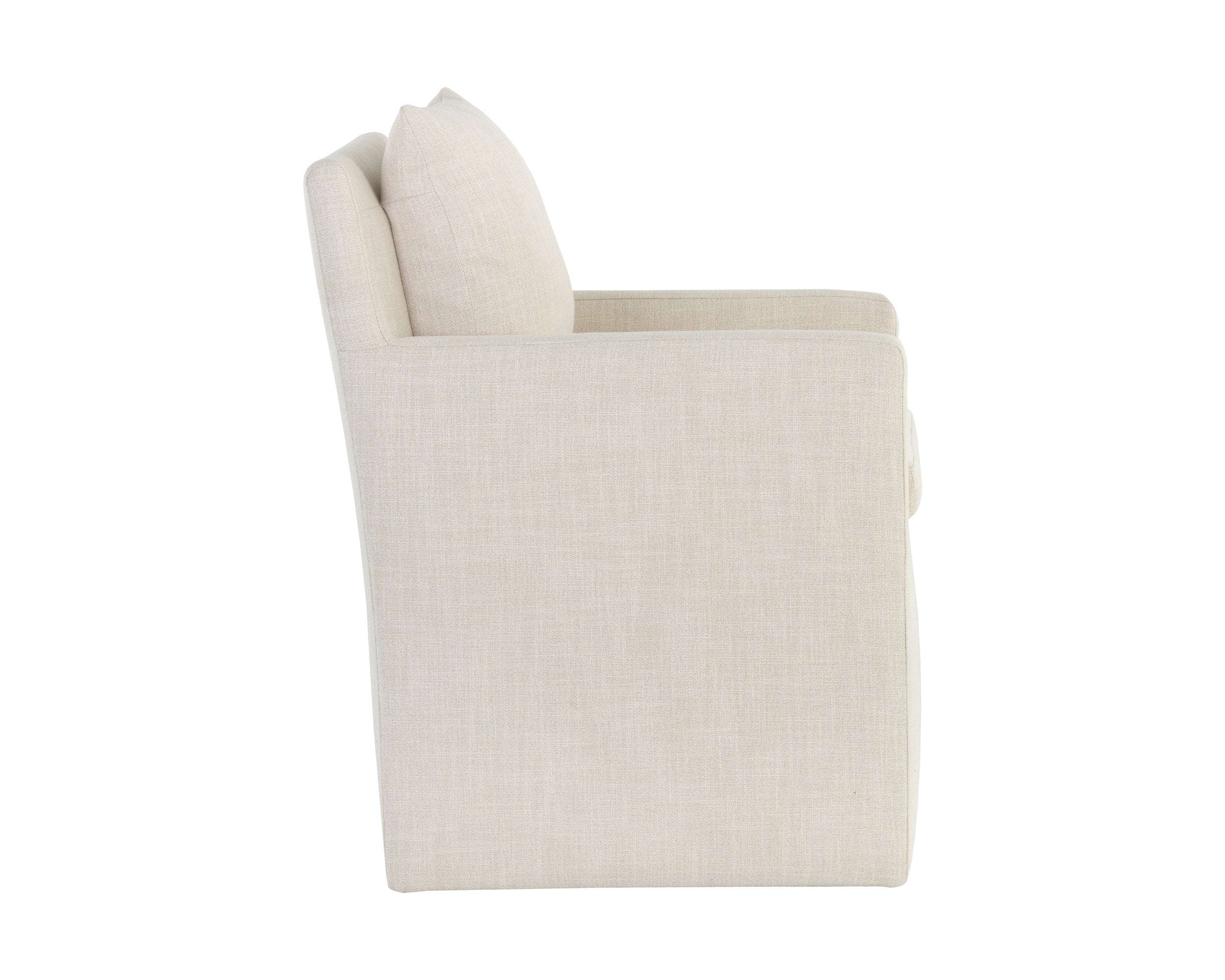 Glenris Wheeled Dining Armchair FURNITURE - dining chair Sunpan