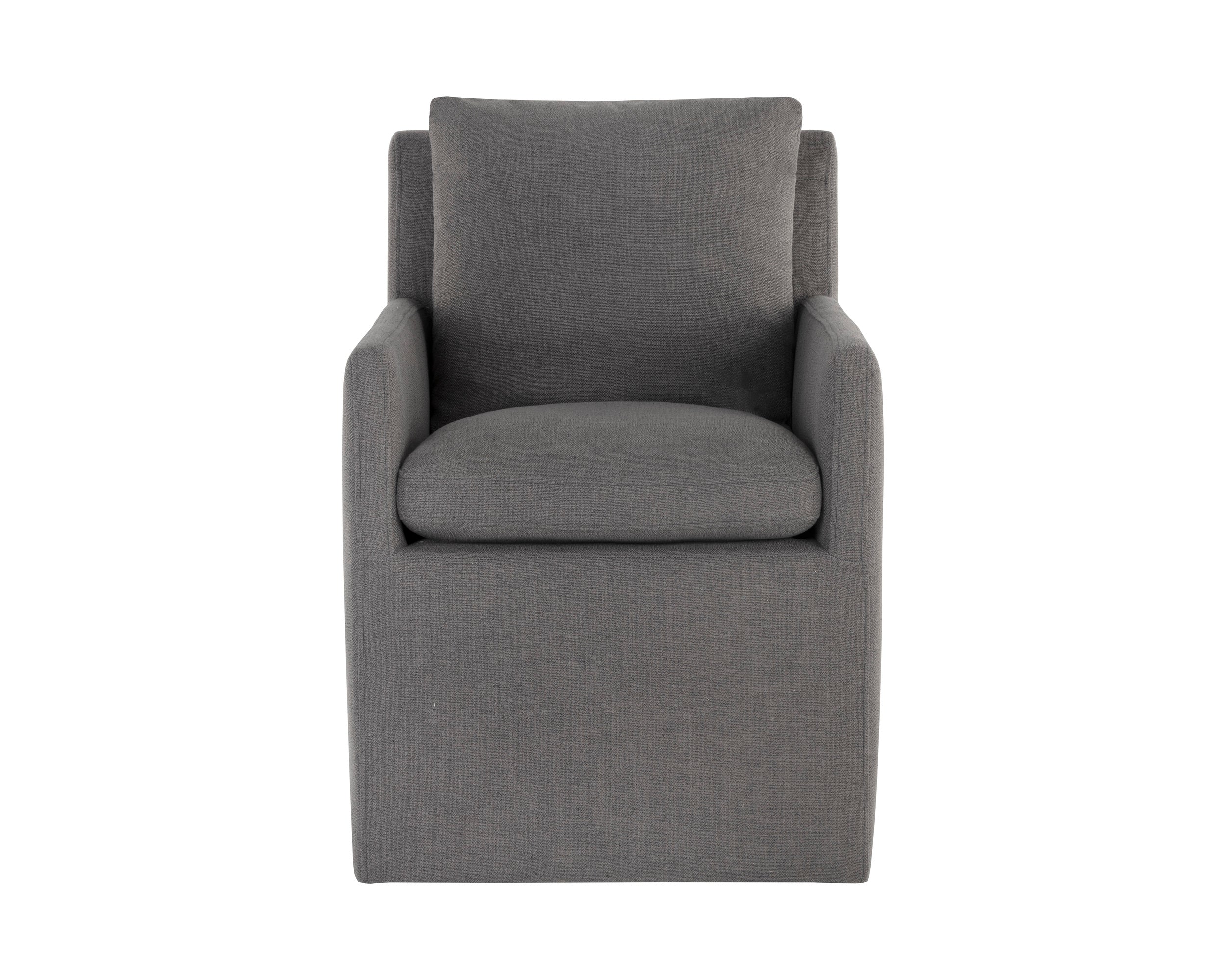 Glenris Wheeled Dining Armchair FURNITURE - dining chair Sunpan
