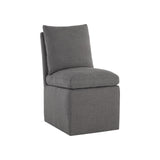 Glenris Wheeled Dining Chair FURNITURE - dining chair Sunpan Effie Smoke