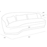 Soray 99" Sofa FURNITURE - sofa Sunpan