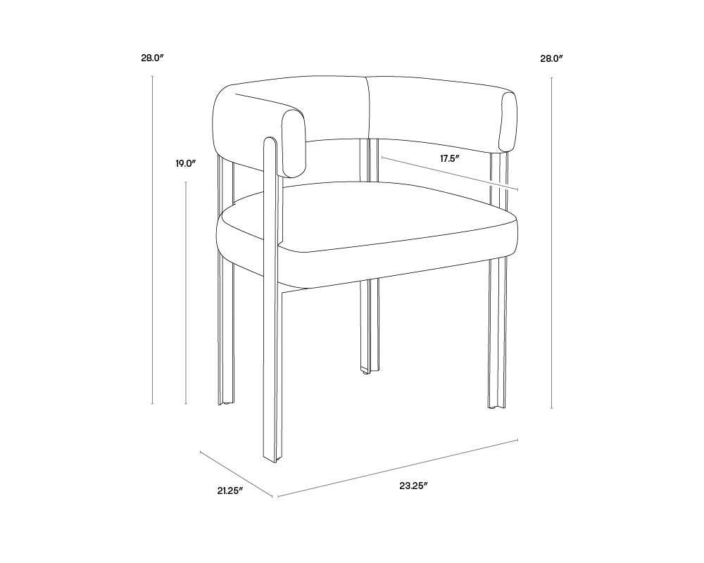 Mael Dining Armchair FURNITURE - dining chair Sunpan