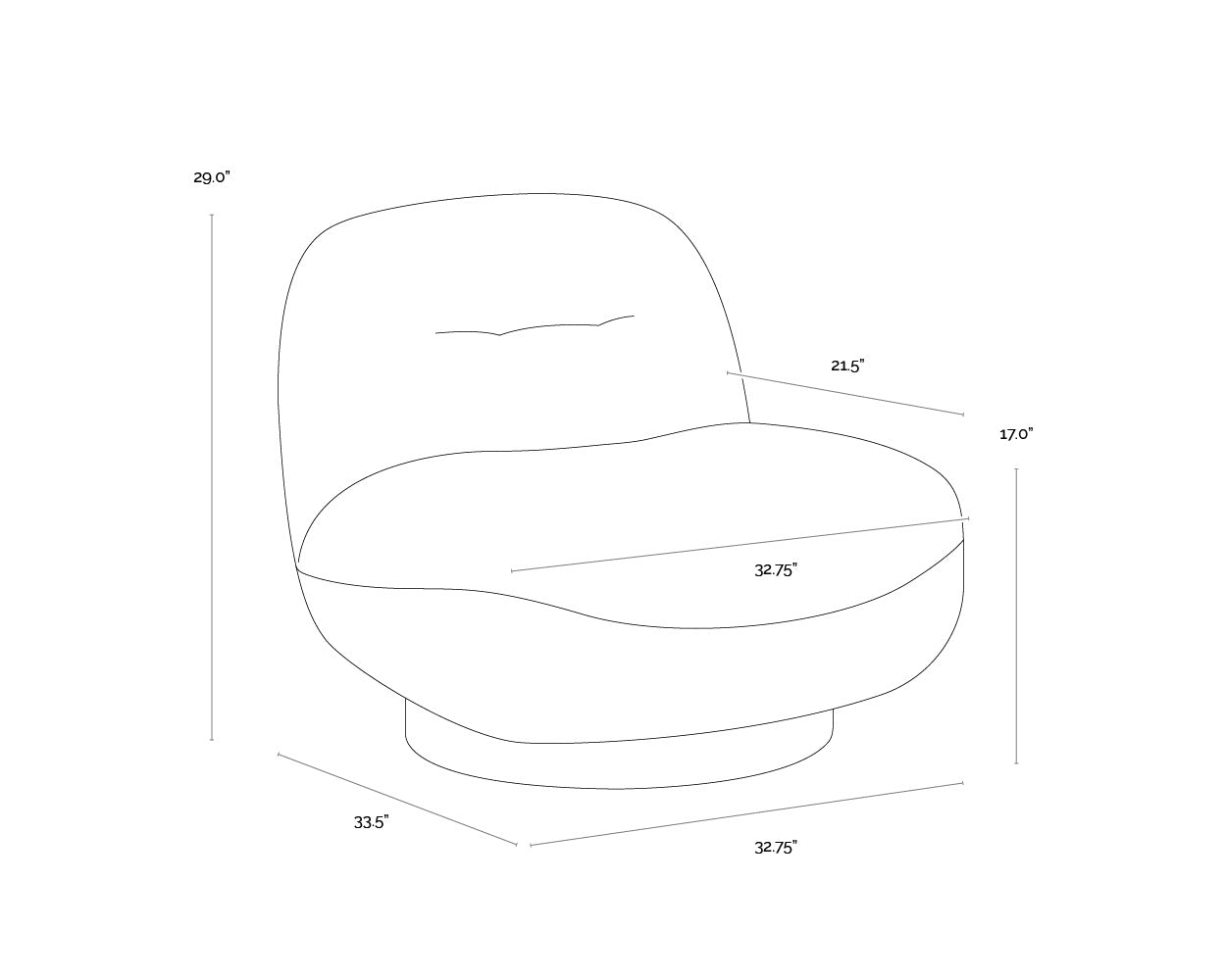 Franza Swivel Lounge Chair FURNITURE - lounge chair Sunpan