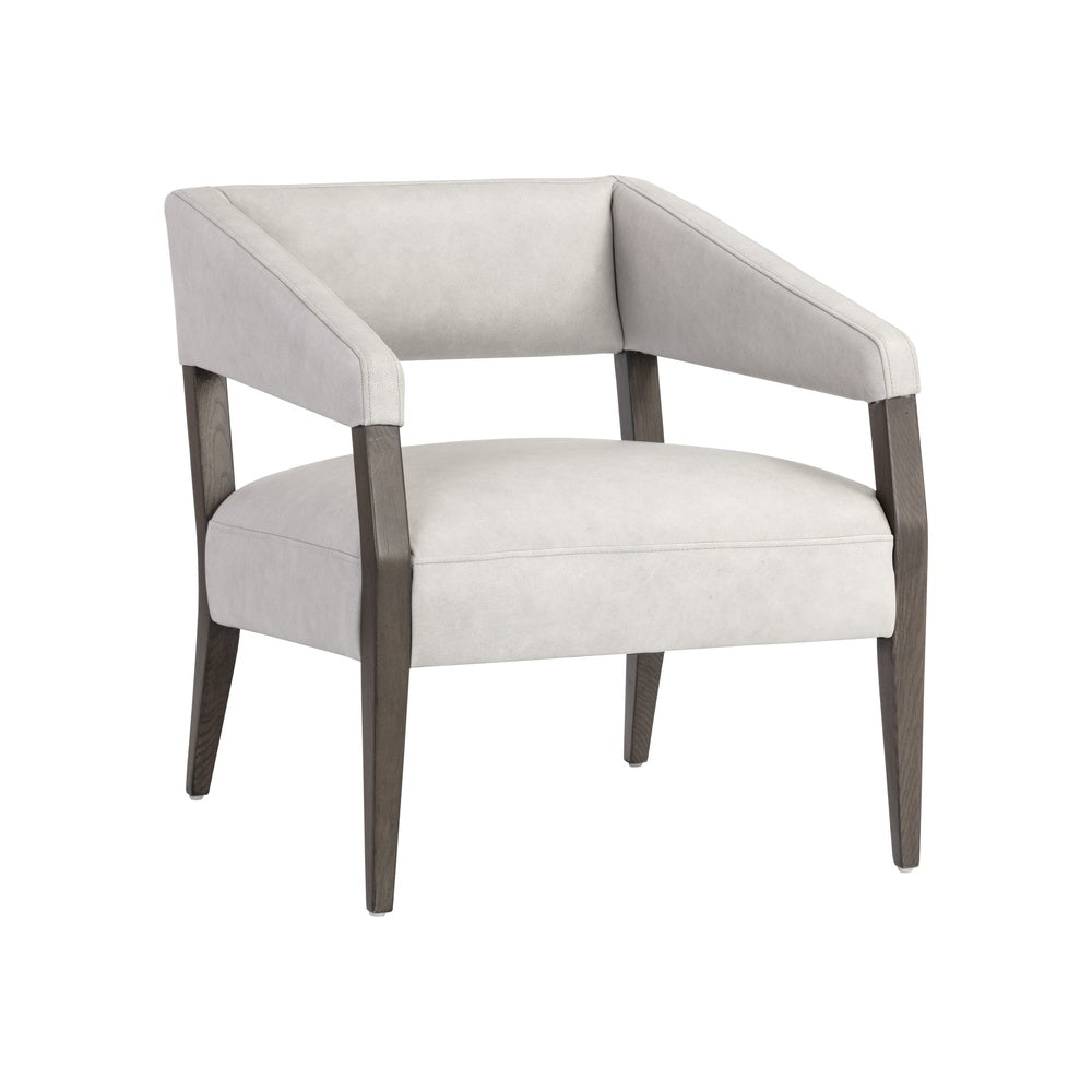 Carios Lounge Chair FURNITURE - lounge chair Sunpan Saloon Light Grey Leather