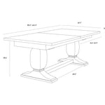Rhaenor Extension Dining Table FURNITURE - dining table Sunpan