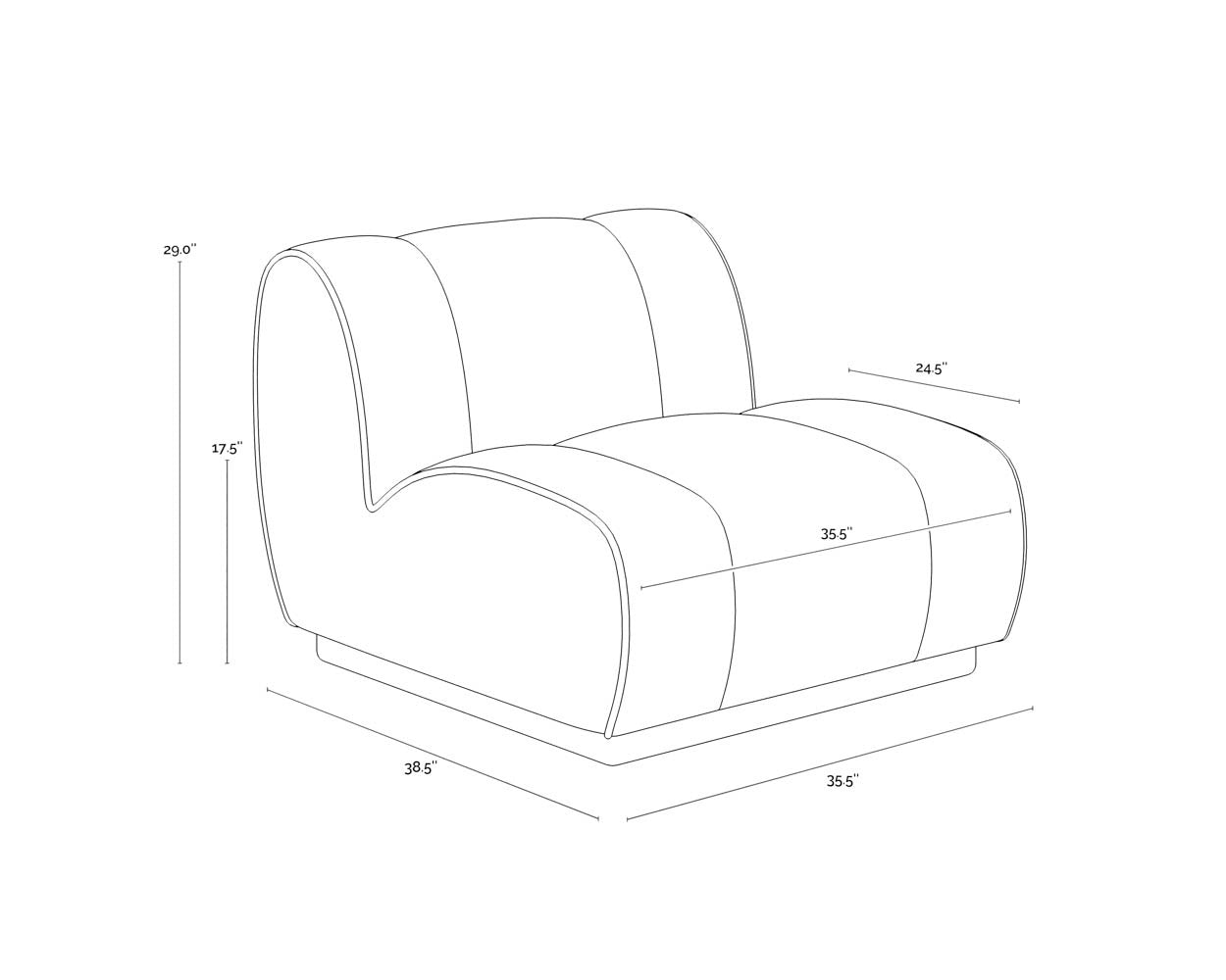 Blaire Swivel Lounge Chair FURNITURE - lounge chair Sunpan