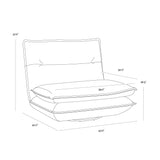 Colvin Swivel Armless Chair FURNITURE - lounge chair Sunpan