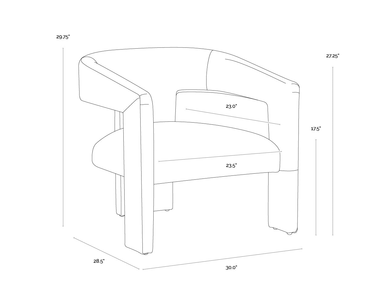 Corben Lounge Chair FURNITURE - lounge chair Sunpan