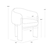 Trina Dining Armchair FURNITURE - dining chair Sunpan