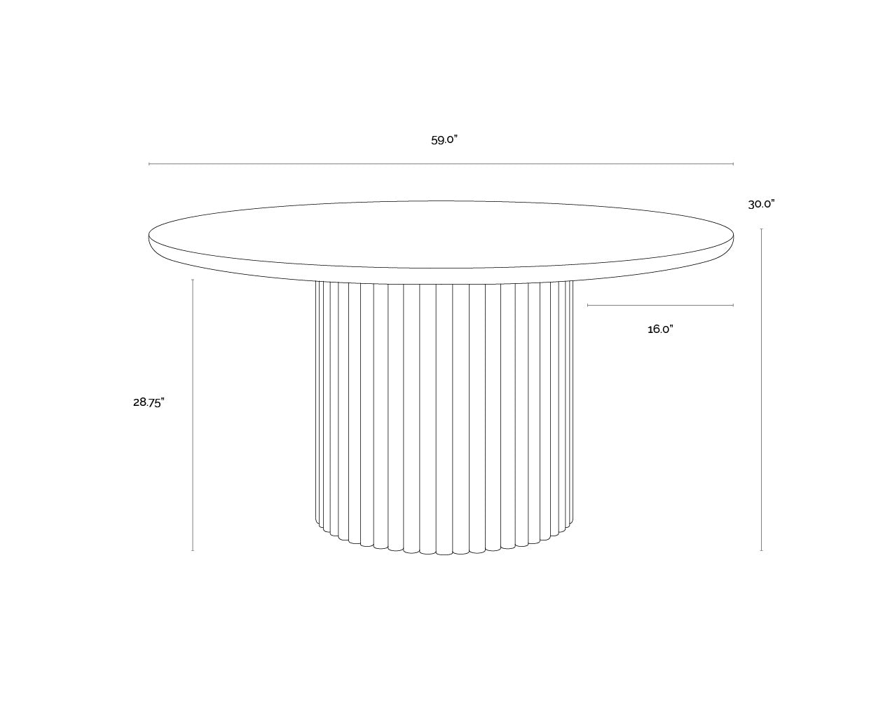 Bania Dining Table FURNITURE - dining table Sunpan