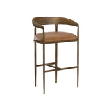 Zanora Barstool FURNITURE - barstool Sunpan Tan Leather