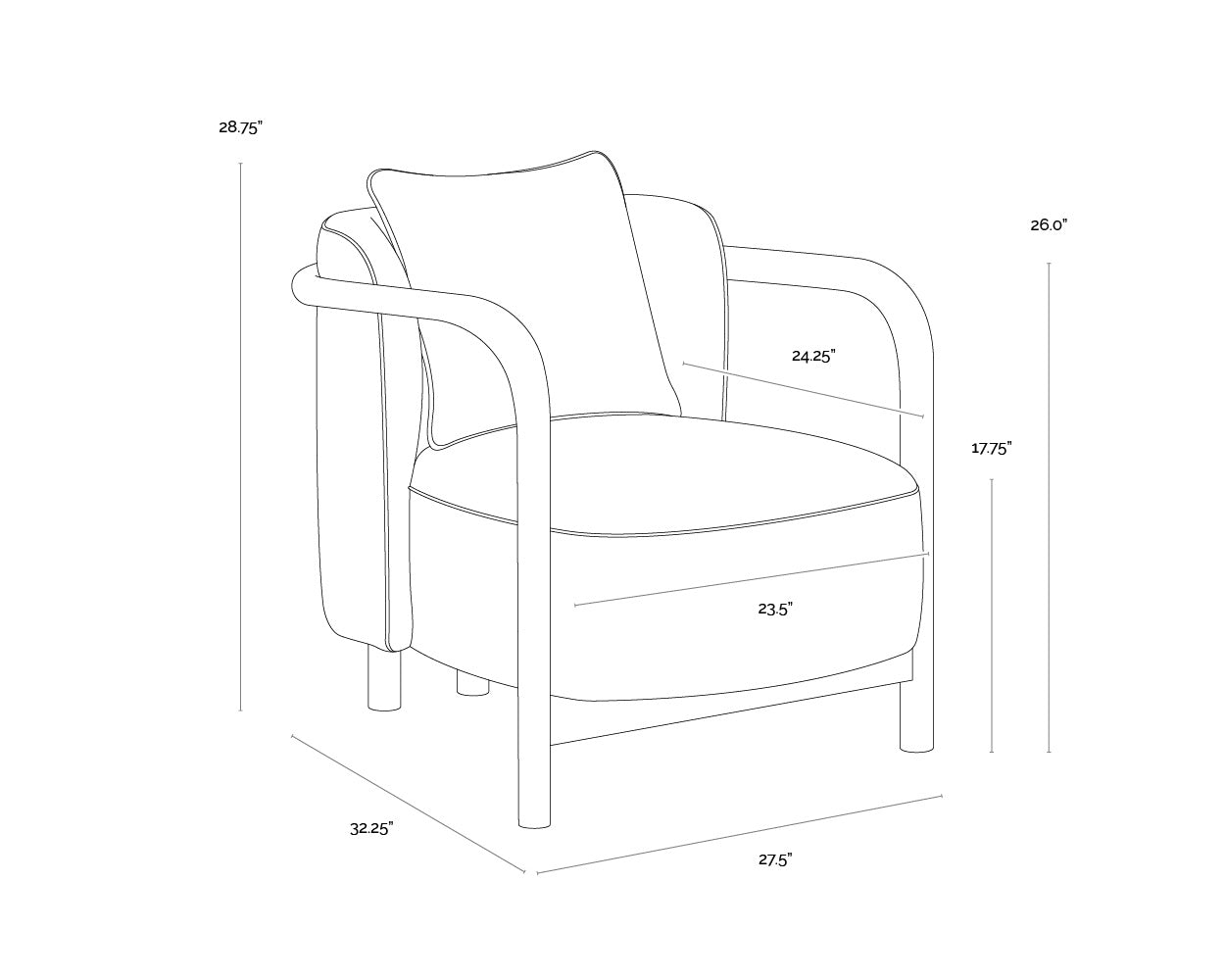 Betty Lounge Chair FURNITURE - lounge chair Sunpan