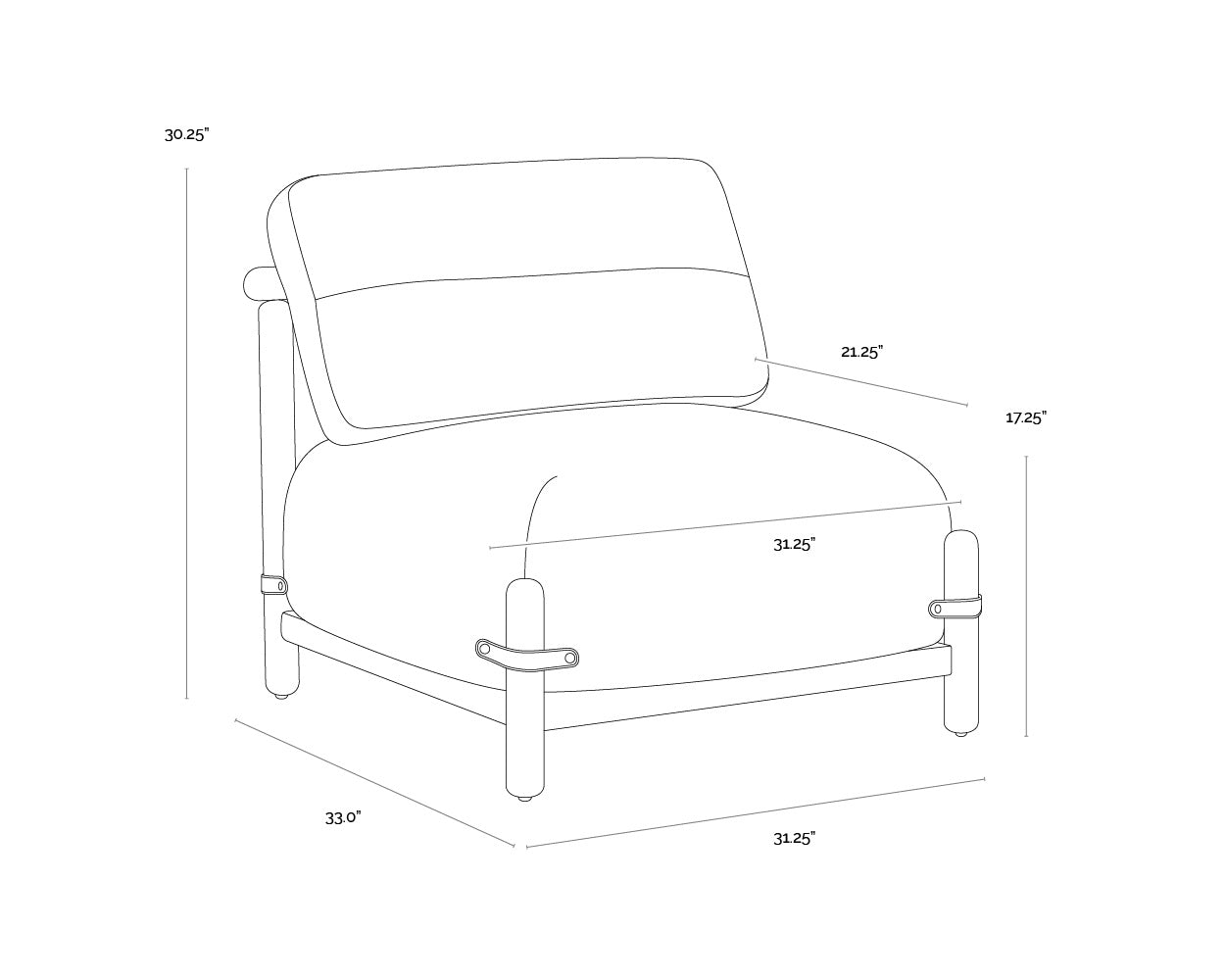 Holsen Lounge Chair FURNITURE - lounge chair Sunpan