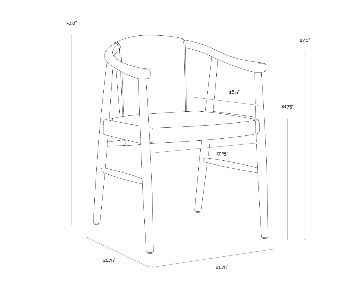 Arani Dining Armchair FURNITURE - dining chair Sunpan