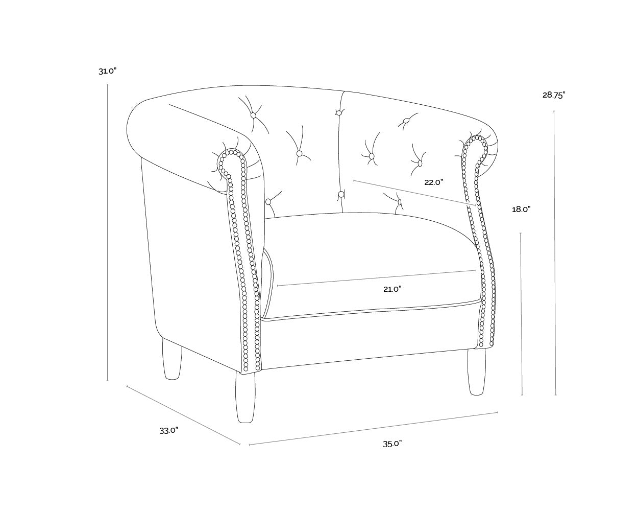 Marjerie Lounge Chair FURNITURE - lounge chair Sunpan