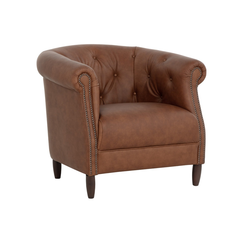 Marjerie Lounge Chair FURNITURE - lounge chair Sunpan Cognac Leather