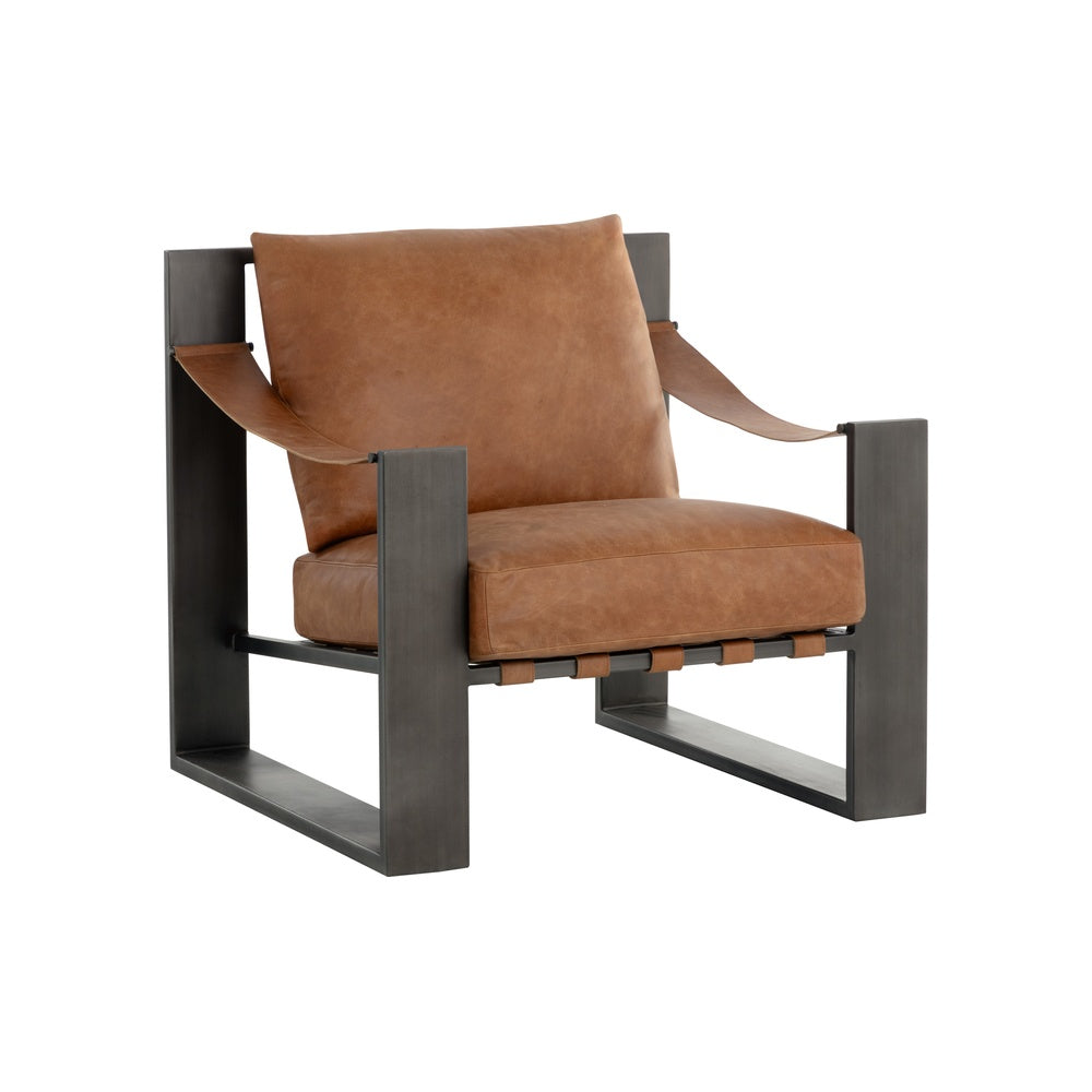 Burke Lounge Chair FURNITURE - lounge chair Sunpan Gunmetal