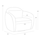 Ismir Swivel Lounge Chair FURNITURE - lounge chair Sunpan