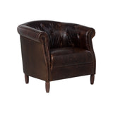 Marjerie Lounge Chair FURNITURE - lounge chair Sunpan Chocolate Leather