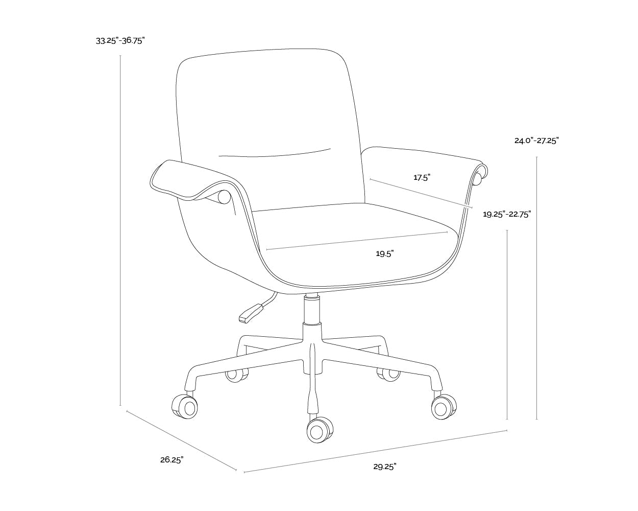 Maxlo Office Chair FURNITURE - office chair Sunpan