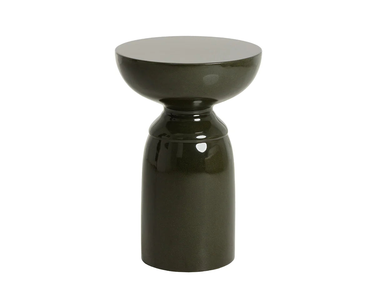 Giya End Table, Moss Green