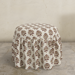 Buttercup Ruffle Ottoman FURNITURE - ottomans Skyline Furniture Koh Block Caramel