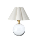 Giorgio Crystal Mini Lamp Mini Lamps Regina Andrew Natural Brass White Scalloped Shade