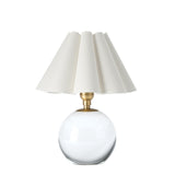 Giorgio Crystal Mini Lamp Mini Lamps Regina Andrew Natural Brass White Scalloped Shade