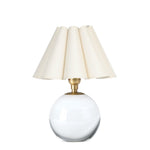 Giorgio Crystal Mini Lamp Mini Lamps Regina Andrew Natural Brass Oyster Scalloped Shade