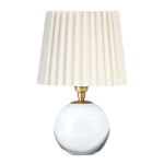 Giorgio Crystal Mini Lamp Mini Lamps Regina Andrew Natural Brass Oyster Wave Pleat Shade