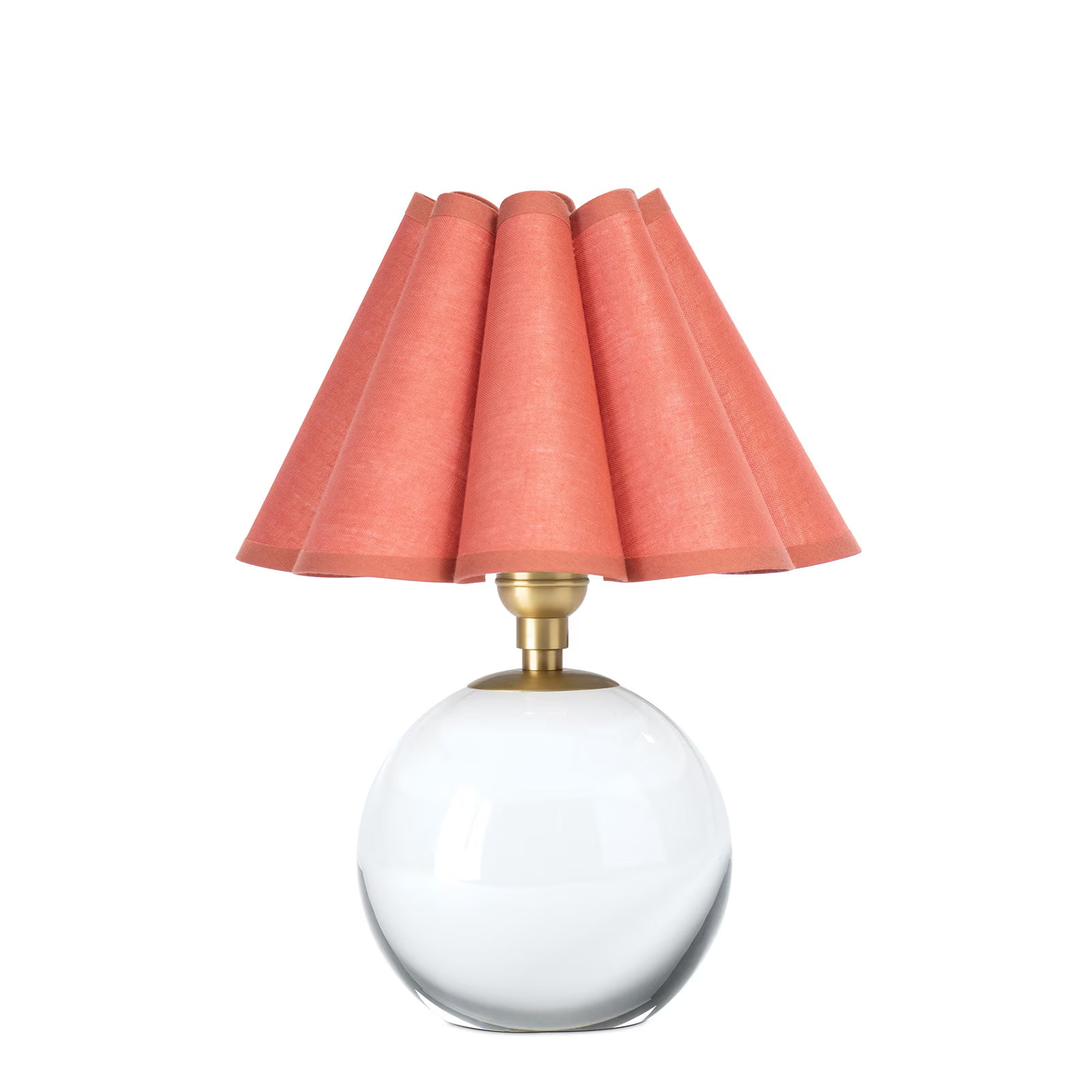 Giorgio Crystal Mini Lamp Mini Lamps Regina Andrew Natural Brass Poppy Scalloped Shade