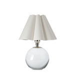 Giorgio Crystal Mini Lamp Mini Lamps Regina Andrew Polished Nickel White Scalloped Shade