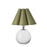 Giorgio Crystal Mini Lamp Mini Lamps Regina Andrew Polished Nickel Green Scalloped Shade