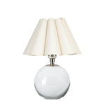 Giorgio Crystal Mini Lamp Mini Lamps Regina Andrew Polished Nickel Oyster Scalloped Shade