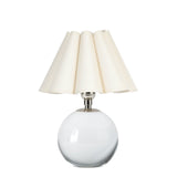 Giorgio Crystal Mini Lamp Mini Lamps Regina Andrew Polished Nickel Oyster Scalloped Shade