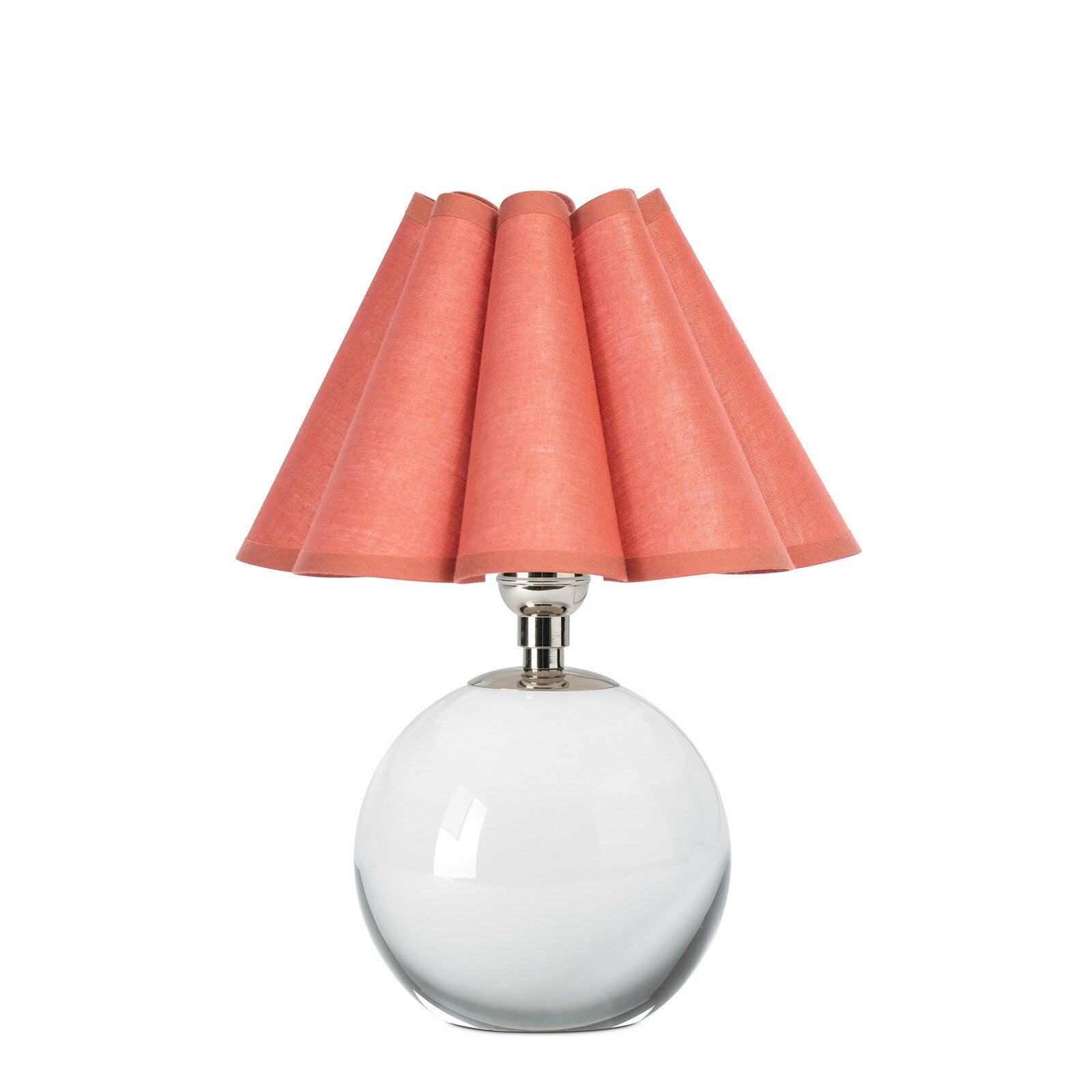Giorgio Crystal Mini Lamp Mini Lamps Regina Andrew Polished Nickel Poppy Scalloped Shade