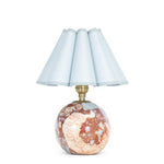 Giorgio Marble Mini Lamp Mini Lamps Regina Andrew Light Blue Scalloped Shade