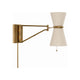 Antique Natural Brass with Oyster Shade