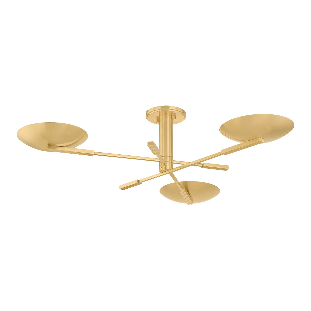 Johnson Semi Flush LIGHTING - Semi Flush Hudson Valley Lighting Aged Brass