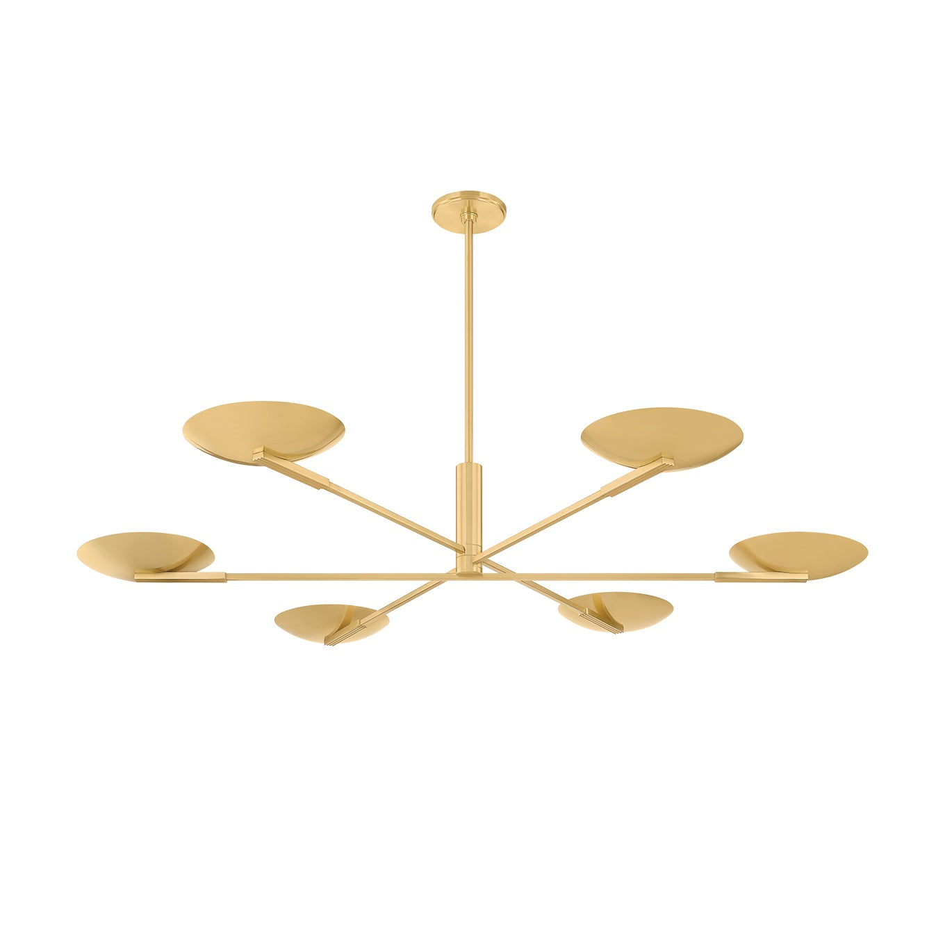 Johnson Chandelier, Aged Brass