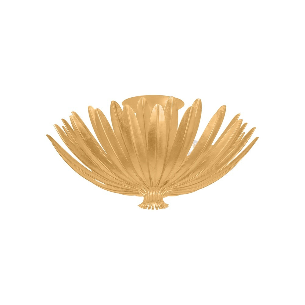 Whitfield Semi Flush LIGHTING - Semi Flush Hudson Valley Lighting Vintage Gold Leaf