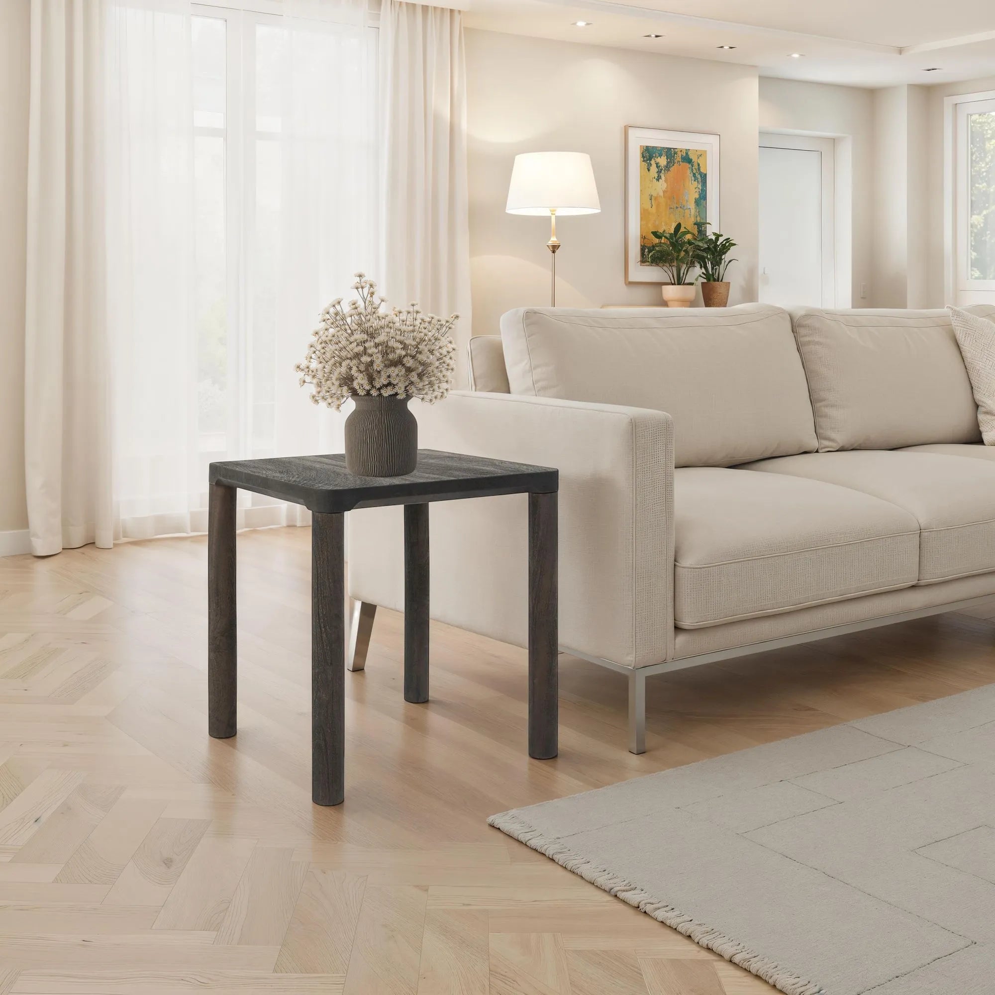 Claudia Side Table FURNITURE - side table Renwil
